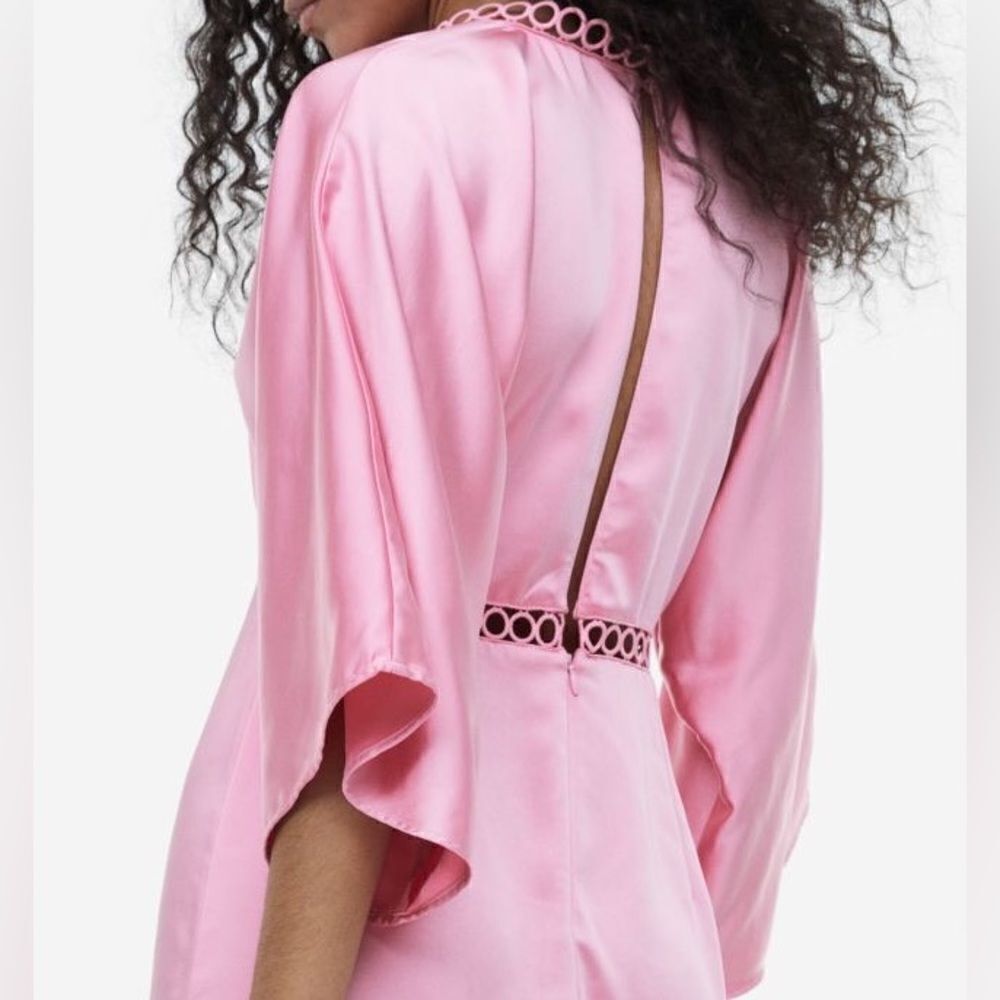 H&M Pink Satin Dress New - Picture 5 of 10